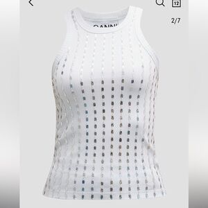 ganni sequin tank